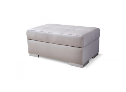 XXL footstool club lounge decor stool leather textile ottoman designer pouf
